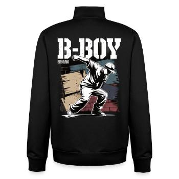 B-Boy Breakdance Streetstyle Breakdancer - Unisex Organic Zip Sweatshirt by Stanley/Stella - black - Back - AI Model Male 185 light (185cm)