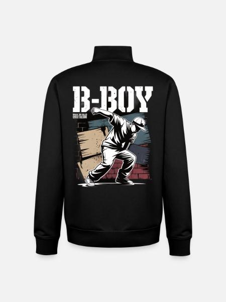 B-Boy Breakdance Streetstyle Breakdancer - Unisex Organic Zip Sweatshirt by Stanley/Stella - black