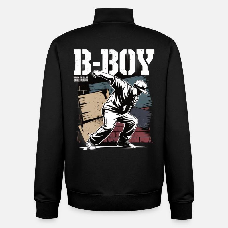 B-Boy Breakdance Streetstyle Breakdancer - Unisex Organic Zip Sweatshirt von Stanley/Stella - Schwarz
