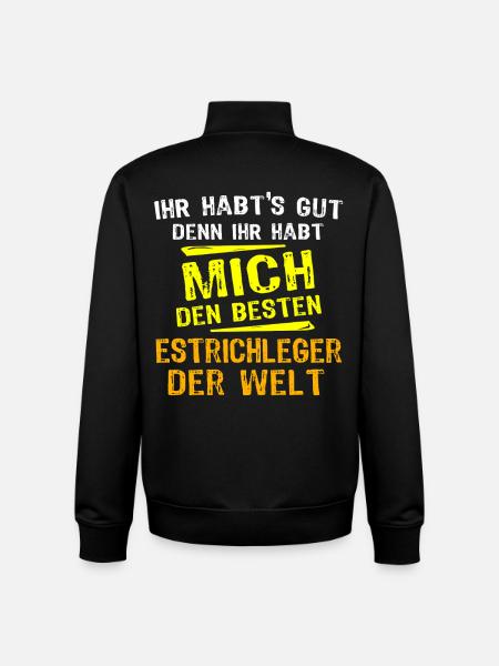 Estrichleger Geschenk - Unisex Organic Zip Sweatshirt von Stanley/Stella - Schwarz