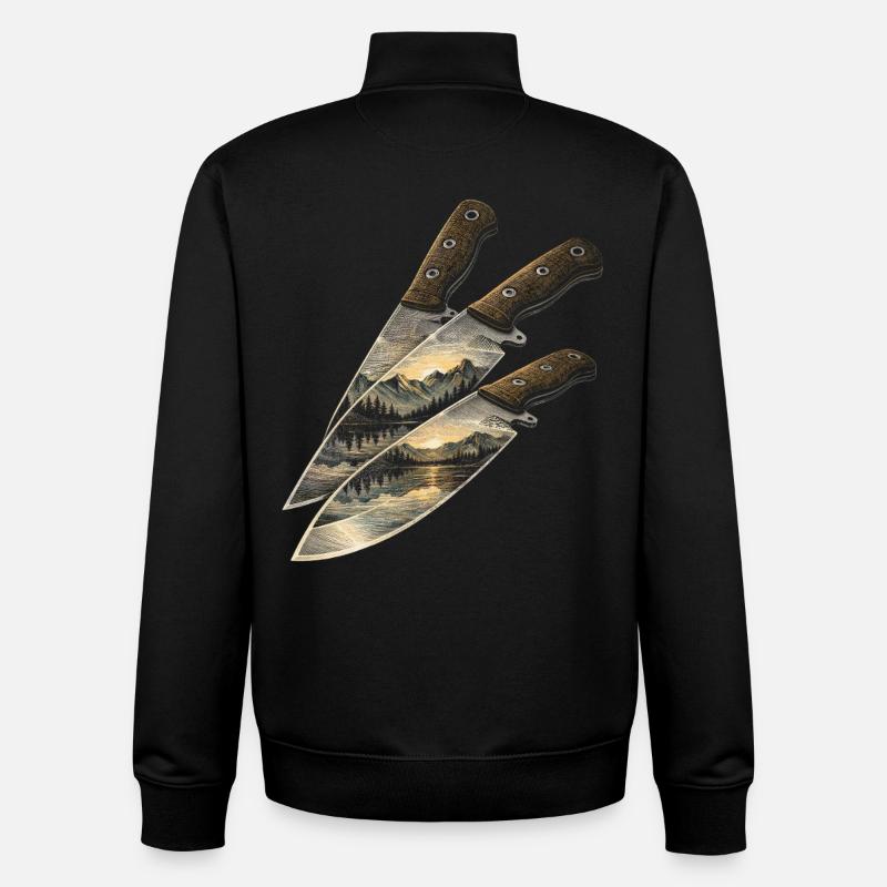 Prepper Survivalists - Unisex Organic Zip Sweatshirt by Stanley/Stella - black