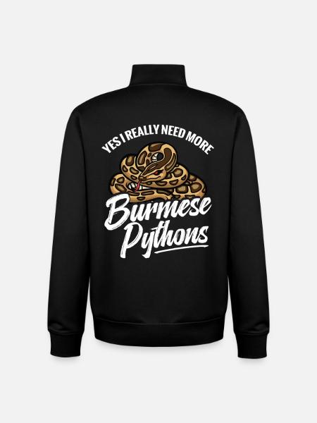 Python-Liebhaber Schlangen-Mama Terrarium-Reptilien-Papa - Unisex Organic Zip Sweatshirt von Stanley/Stella - Schwarz