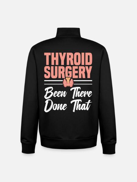  Thyroid Removal Surgery Items Thyroid Repair - Unisex Organic Zip Sweatshirt by Stanley/Stella - black