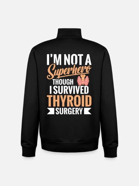 Thyoid Repair Recovery Essentials Thyroid Surgery - Unisex Organic Zip Sweatshirt by Stanley/Stella - black