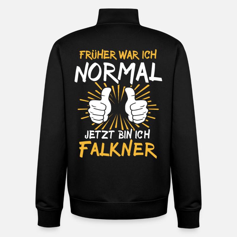 Falkner Spruch - Unisex Organic Zip Sweatshirt von Stanley/Stella - Schwarz