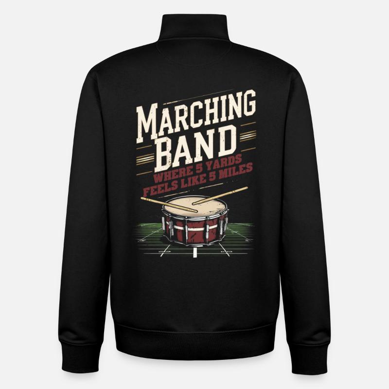 Marching band brass band - Unisex Organic Zip Sweatshirt by Stanley/Stella - black