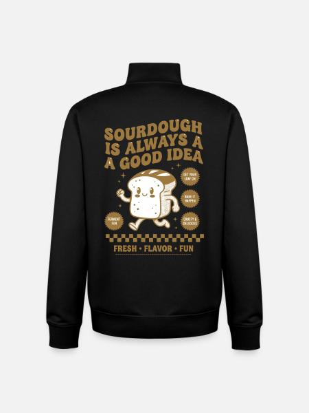 Sourdough Bread Baking Starter Era - Unisex Organic Zip Sweatshirt by Stanley/Stella - black