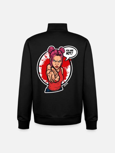Pointing Power Diva - Unisex Organic Zip Sweatshirt von Stanley/Stella - Schwarz