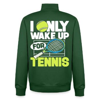 Je me réveille juste pour le tennis - Sweat zippé unisexe en coton bio Stanley/Stella - vert bouteille - Dos - AI Model Male 185 dark (185cm)
