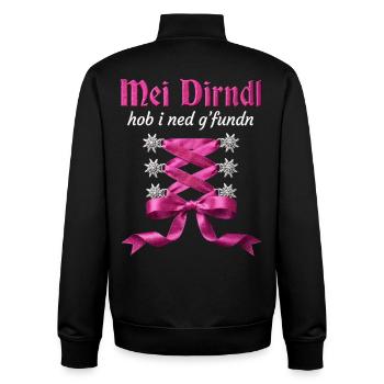Trachtenshirt Damen Trachten T-Shirt Dirndl Outfit - Unisex Organic Zip Sweatshirt by Stanley/Stella - black - Back - AI Model Male 185 light (185cm)