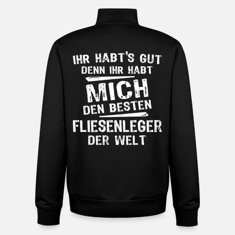 tiler - Unisex Organic Zip Sweatshirt by Stanley/Stella - black