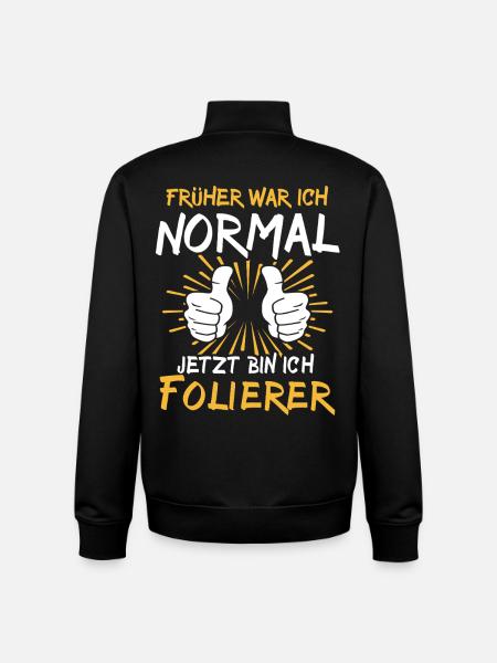 Expression Folier - Sweat zippé unisexe en coton bio Stanley/Stella - noir
