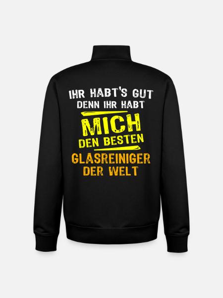 Glasreiniger Geschenk - Unisex Organic Zip Sweatshirt von Stanley/Stella - Schwarz