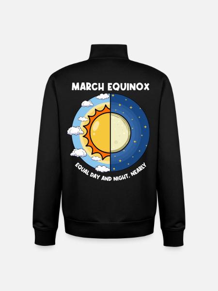 March Equinox Equal Day And Night - Unisex Organic Zip Sweatshirt by Stanley/Stella - black