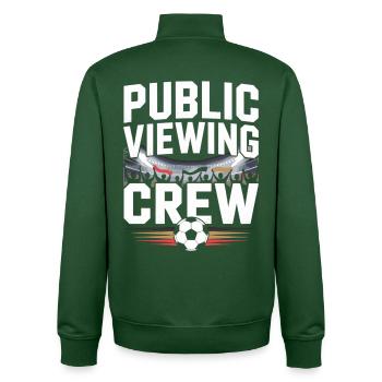 Public Viewing Crew Football Fan - Unisex Organic Zip Sweatshirt by Stanley/Stella - bottle green - Back - AI Model Male 185 dark (185cm)