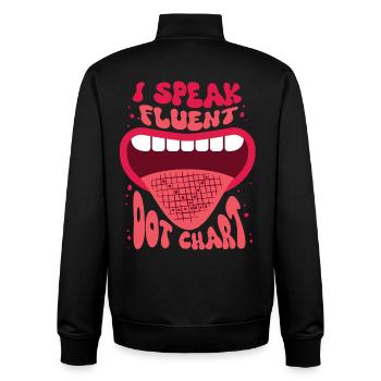 Spielmannszug Blaskapelle I Speak Fluent Dot Chart - Unisex Organic Zip Sweatshirt by Stanley/Stella - black - Back - AI Model Male 185 light (185cm)