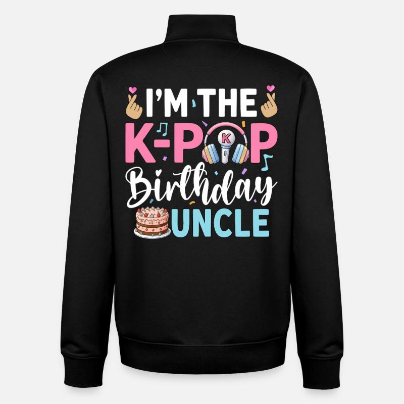 I'm The K-Pop Birthday Uncle - Unisex Organic Zip Sweatshirt von Stanley/Stella - Schwarz