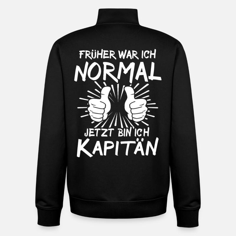 capitaine - Sweat zippé unisexe en coton bio Stanley/Stella - noir