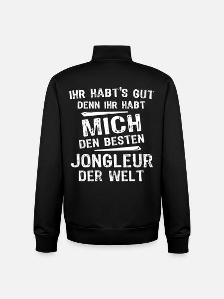 juggler - Unisex Organic Zip Sweatshirt by Stanley/Stella - black