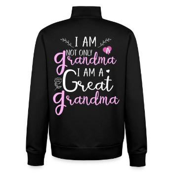 Fußball-Mama, Fußball-Mama, Leopard-Fußball-Mama, - Unisex Organic Zip Sweatshirt von Stanley/Stella - Schwarz - Hinten - AI Model Male 185 light (185cm)