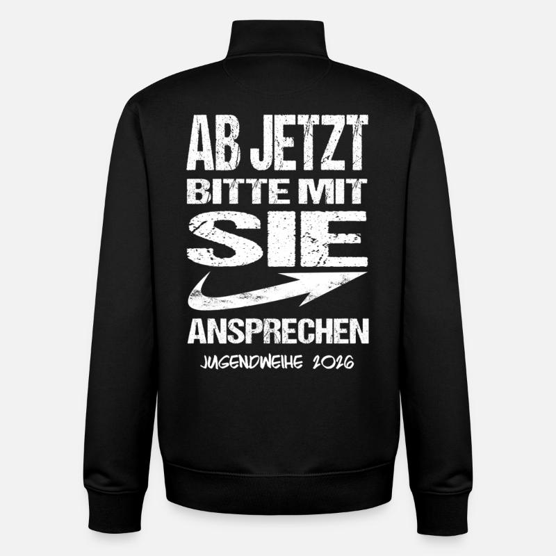 Jugendweihe - Jugendweihe 2026 - Unisex Organic Zip Sweatshirt by Stanley/Stella - black