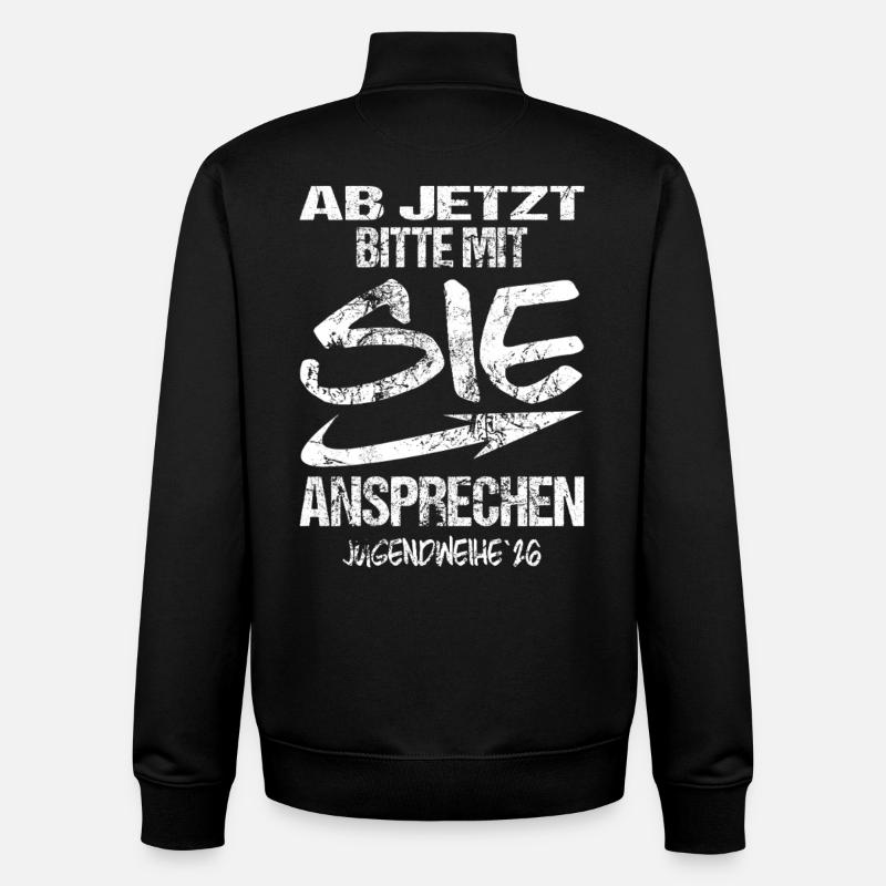 Jugendweihe - Jugendweihe 2026 - Sweat zippé unisexe en coton bio Stanley/Stella - noir