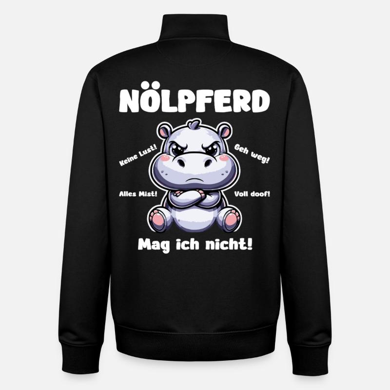 Nölpferd - Unisex Organic Zip Sweatshirt by Stanley/Stella - black