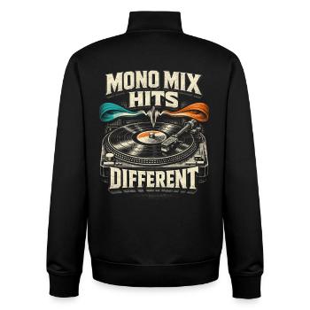 Disques vinyles de collection Vinyl Vinyl Collections - Sweat zippé unisexe en coton bio Stanley/Stella - noir - Dos - AI Model Male 185 light (185cm)