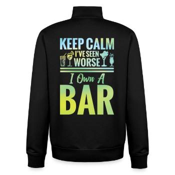  Bar Owner Mixologist Bar Enthusiast Pub Owner - Unisex Organic Zip Sweatshirt by Stanley/Stella - black - Back - AI Model Male 185 light (185cm)