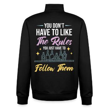  Pub Owner Bartender Bar Owner Barmaid Cocktail - Unisex Organic Zip Sweatshirt by Stanley/Stella - black - Back - AI Model Male 185 light (185cm)