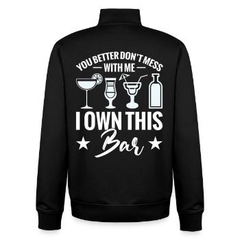Barmaid, Bar-Enthusiast, Barkeeper, Barbesitzer, Pub - Unisex Organic Zip Sweatshirt von Stanley/Stella - Schwarz - Hinten - AI Model Male 185 light (185cm)