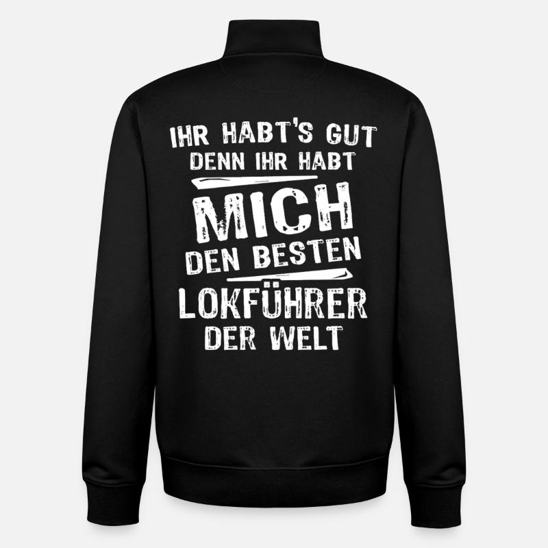 Engine driver - Unisex Organic Zip Sweatshirt by Stanley/Stella - black