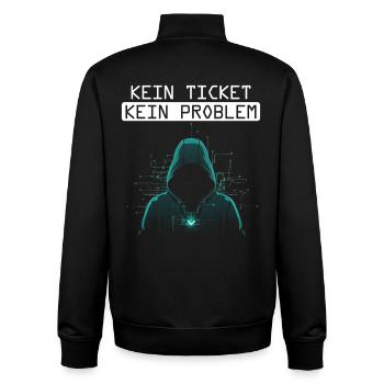 Computer Science NO TICKET NO PROBLEM FUNNY - Unisex Organic Zip Sweatshirt by Stanley/Stella - black - Back - AI Model Male 185 light (185cm)