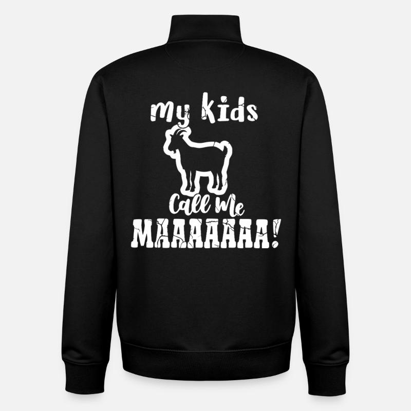 Maman chèvre drôle - Sweat zippé unisexe en coton bio Stanley/Stella - noir