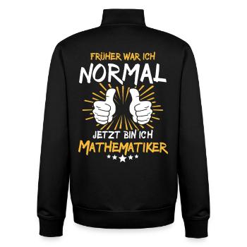 Mathématicien Spruch - Sweat zippé unisexe en coton bio Stanley/Stella - noir - Dos - AI Model Male 185 light (185cm)