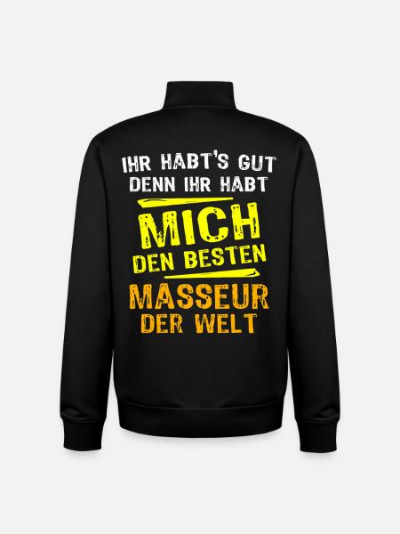 Masseur Gift - Unisex Organic Zip Sweatshirt by Stanley/Stella - black