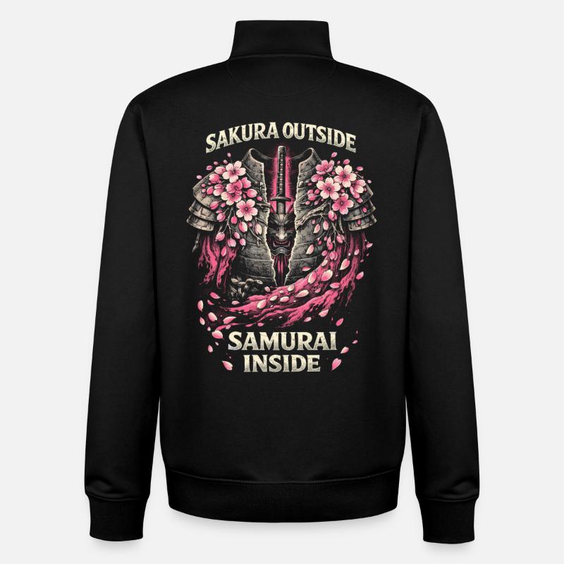 Kirschblüten Sakura Kirschblüte - Unisex Organic Zip Sweatshirt von Stanley/Stella - Schwarz