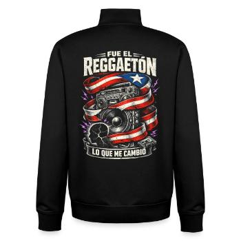 Porto Rico Fue El Reggaeton Lo Que Me Changed - Sweat zippé unisexe en coton bio Stanley/Stella - noir - Dos - AI Model Male 185 light (185cm)