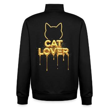 Cat Lover Gold Edition - Unisex Organic Zip Sweatshirt von Stanley/Stella - Schwarz - Hinten - AI Model Male 185 light (185cm)