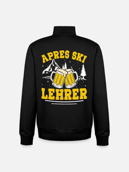 Skiing APRES-SKI INSTRUCTOR Party Fun - Unisex Organic Zip Sweatshirt by Stanley/Stella - black