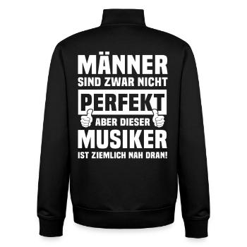 Musiker - Unisex Organic Zip Sweatshirt von Stanley/Stella - Schwarz - Hinten - AI Model Male 185 light (185cm)