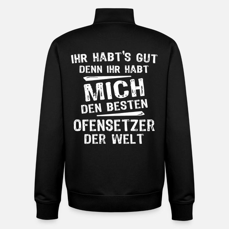 Ofensetzer - Unisex Organic Zip Sweatshirt von Stanley/Stella - Schwarz