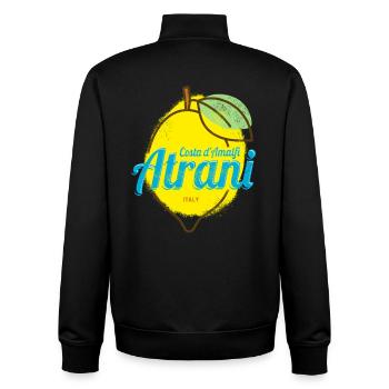 Atrani Costa d'Amalfi Lemon Italy Amalfi Coast - Unisex Organic Zip Sweatshirt by Stanley/Stella - black - Back - AI Model Male 185 light (185cm)
