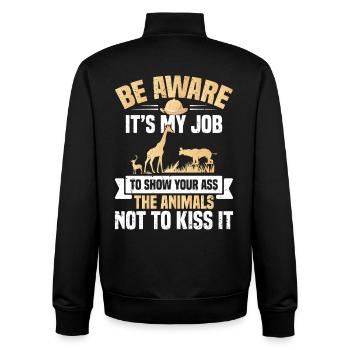  Travel Guide Vacation Guide Tourist Safari Tour - Unisex Organic Zip Sweatshirt by Stanley/Stella - black - Back - AI Model Male 185 light (185cm)