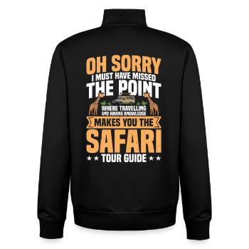  Tourist Guide African Travel Guide Safari Tour - Unisex Organic Zip Sweatshirt by Stanley/Stella - black - Back - AI Model Male 185 light (185cm)