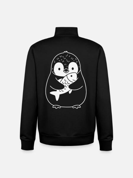 Pinguin Fisch Süßes Tier - Unisex Organic Zip Sweatshirt von Stanley/Stella - Schwarz