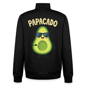 Werdender Papa & Vater, Papacado, Schwangerschaft - Unisex Organic Zip Sweatshirt von Stanley/Stella - Schwarz - Hinten - AI Model Male 185 light (185cm)