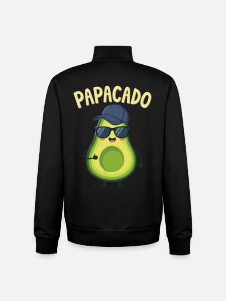 Dad-to-be & dad, Papacado, Pregnancy - Unisex Organic Zip Sweatshirt by Stanley/Stella - black