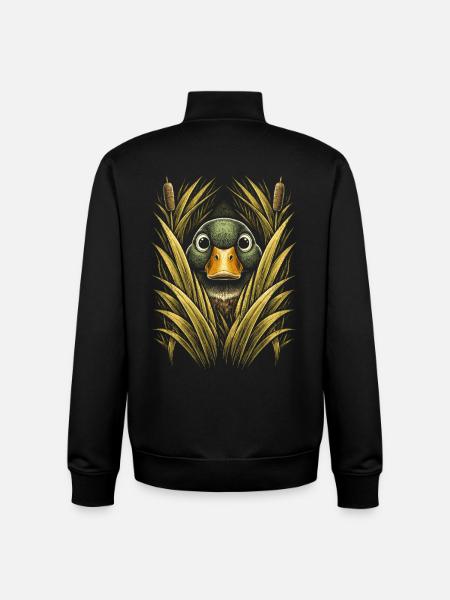 duck shooting - Unisex Organic Zip Sweatshirt by Stanley/Stella - black