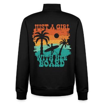 Stand up Paddle - Unisex Organic Zip Sweatshirt by Stanley/Stella - black - Back - AI Model Male 185 light (185cm)